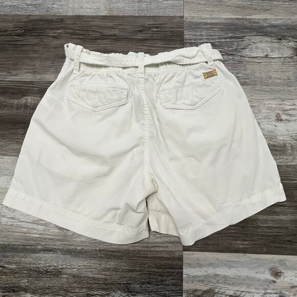 Polo Ralph Lauren White Mens Small Resort Beach Belted Paperbag Shorts Preppy - Picture 2 of 10
